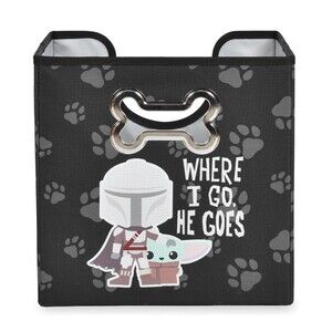 Star Wars Mandalorian Dog Toy Basket Collapsible Puppy Bin Storage Organizer Pet